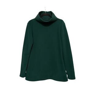 Dudley Stephens Park Slope Vello Fleece Turtleneck Dark Green Pullover Medium